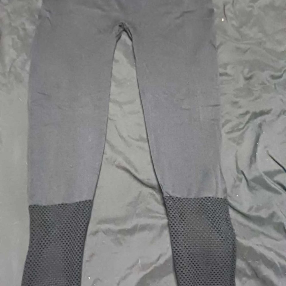 Xhilaration Fishnet Bottom Black Leggings